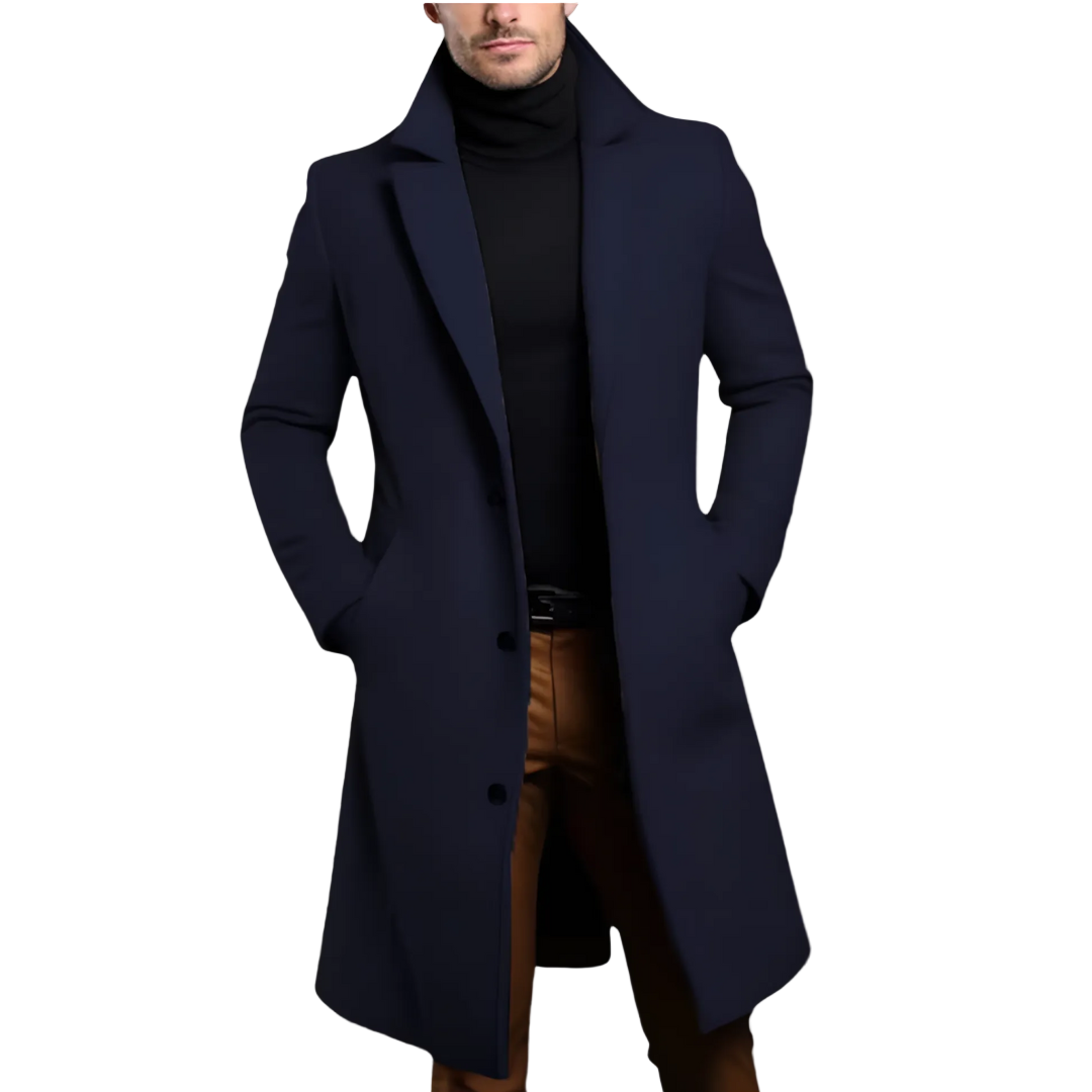 Herre Overcoat Klassisk Design 9