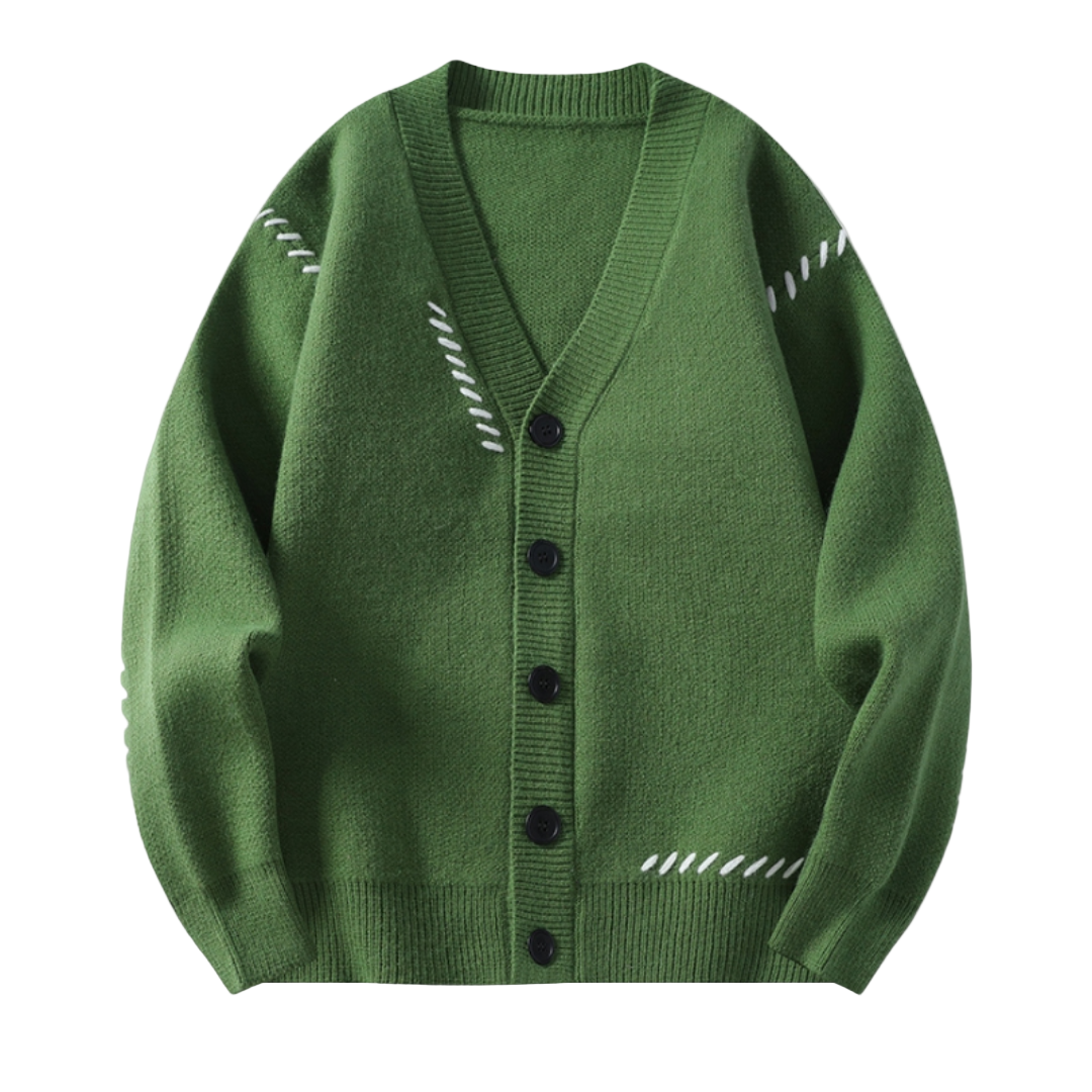 Herre Oversized Cardigan Stilig 0