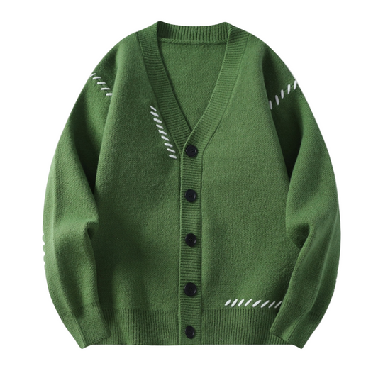 Herre Oversized Cardigan Stilig 0
