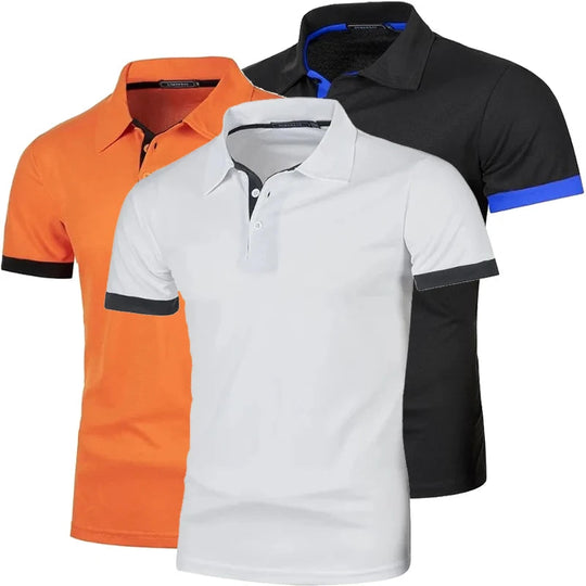 Herre Polo Skjorte Kortermet Lettvekts Klassisk Krage Uformell Stil 0