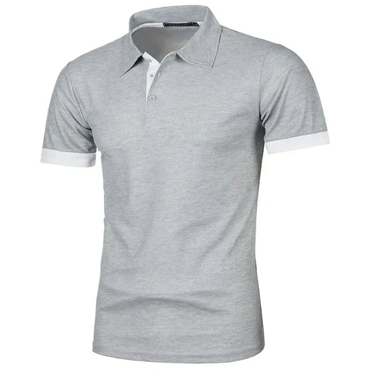 Herre Polo Skjorte Kortermet Lettvekts Klassisk Krage Uformell Stil 11