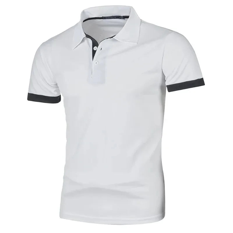 Herre Polo Skjorte Kortermet Lettvekts Klassisk Krage Uformell Stil 2
