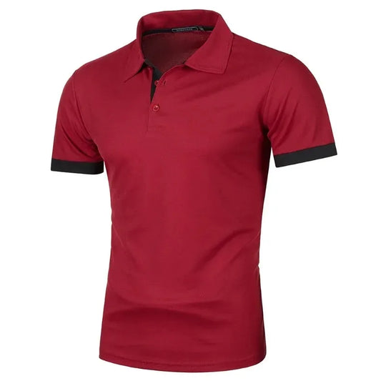 Herre Polo Skjorte Kortermet Lettvekts Klassisk Krage Uformell Stil 7