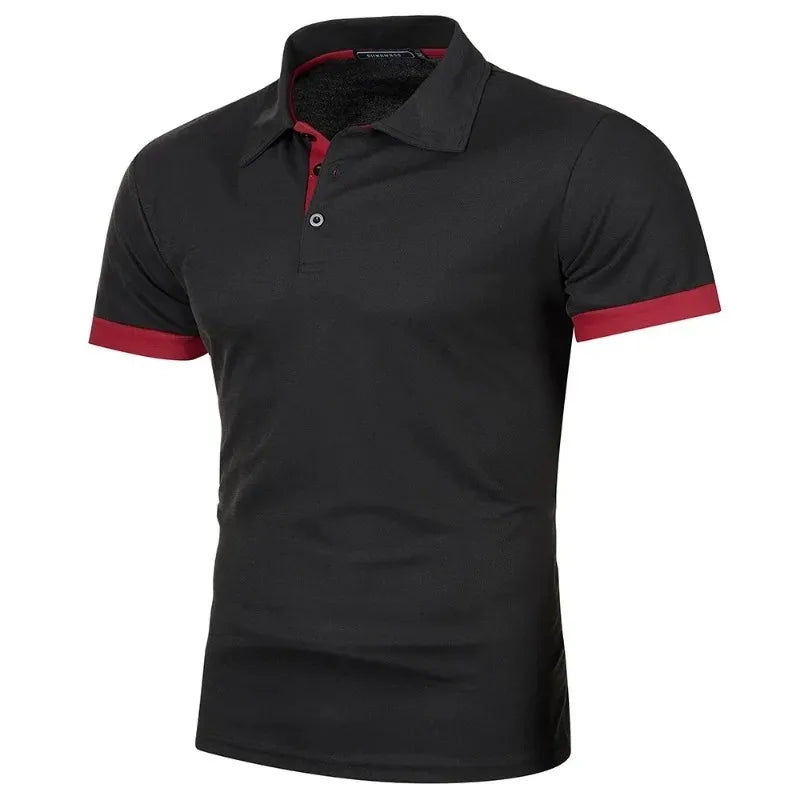 Herre Polo Skjorte Kortermet Lettvekts Klassisk Krage Uformell Stil 8