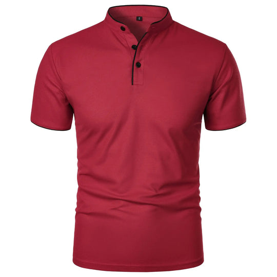 Herre Polo Skjorte Kortermet med Krage Casual Design 10