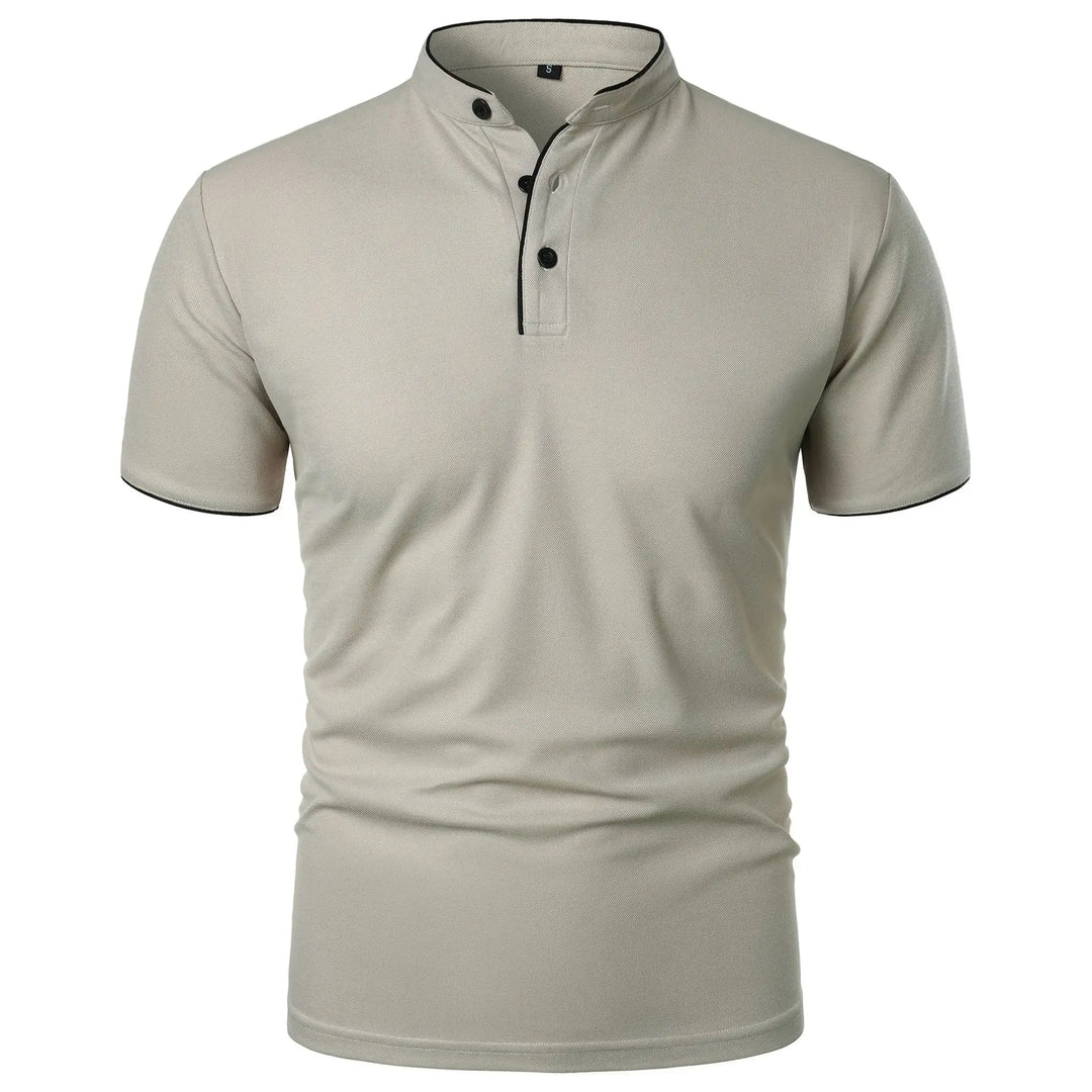 Herre Polo Skjorte Kortermet med Krage Casual Design 2