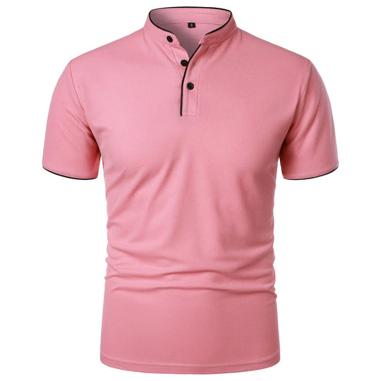 Herre Polo Skjorte Kortermet med Krage Casual Design 4