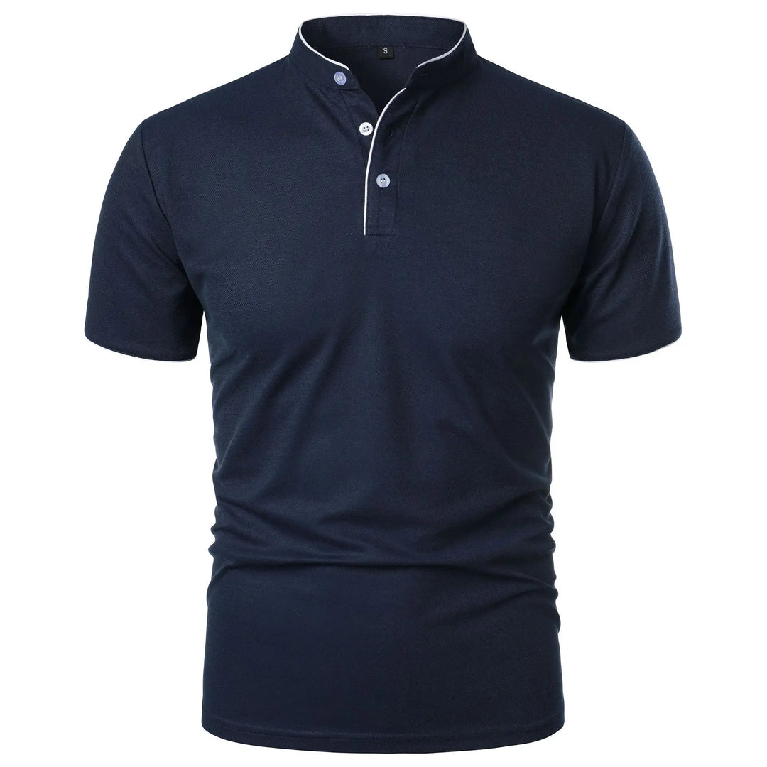 Herre Polo Skjorte Kortermet med Krage Casual Design 7