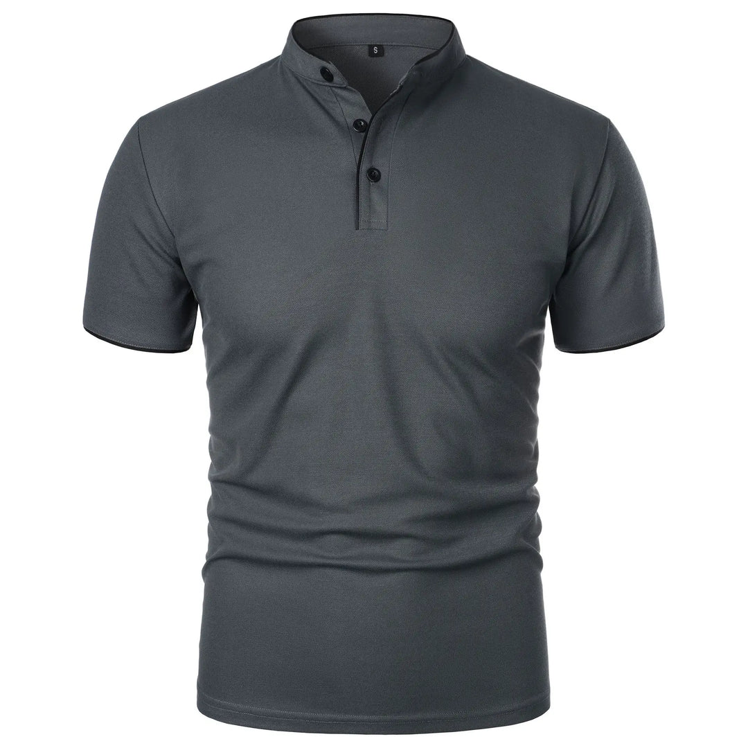 Herre Polo Skjorte Kortermet med Krage Casual Design 8