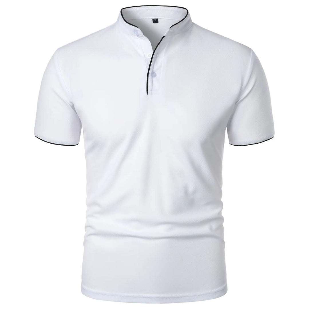 Herre Polo Skjorte Kortermet med Krage Casual Design 9