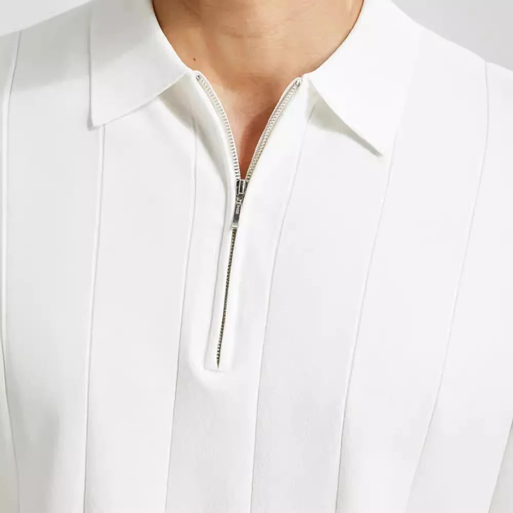 Herre Polo Skjorte Kortfarget Slank Passform 3