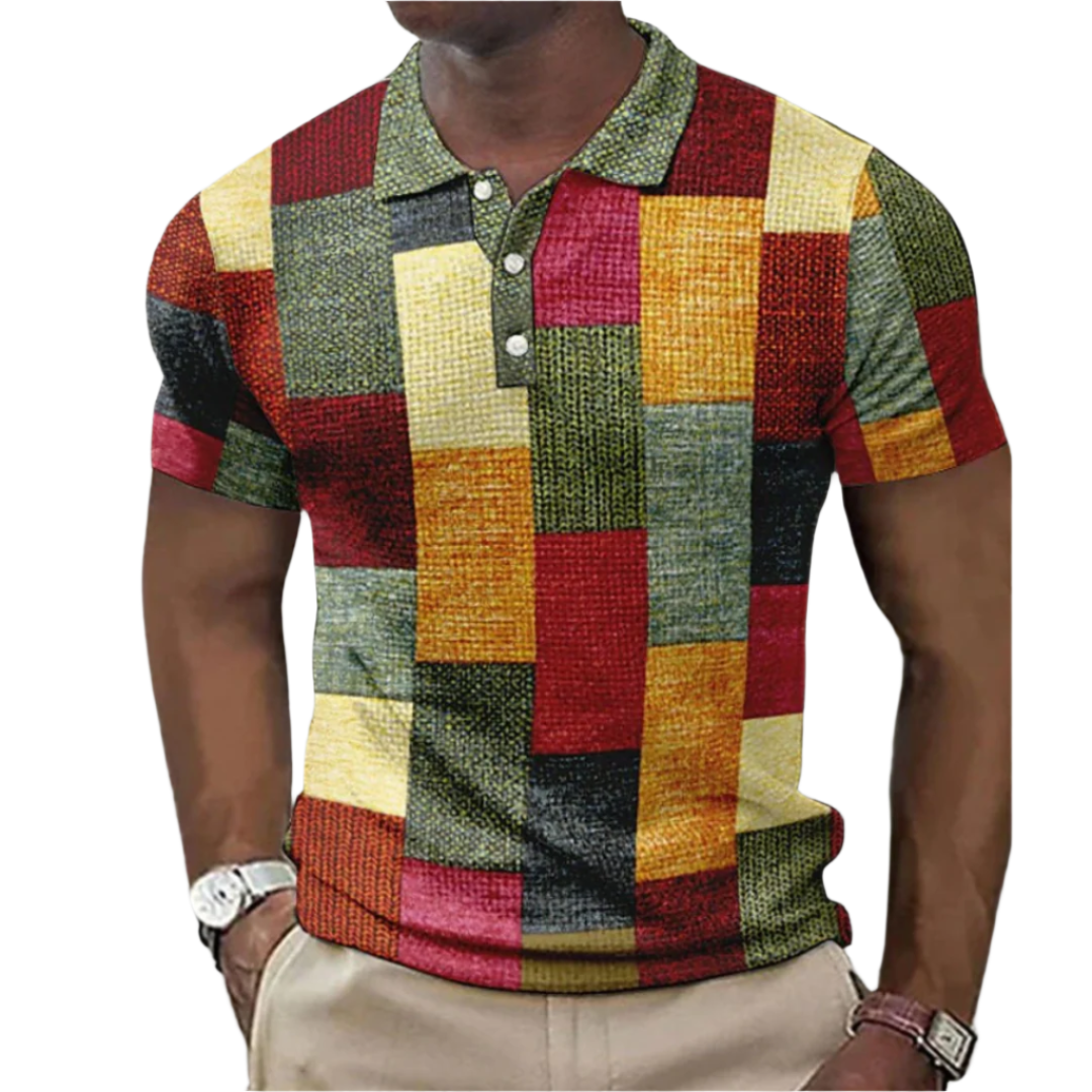 Herre Polo Skjorte Rutete Design Bomull 0