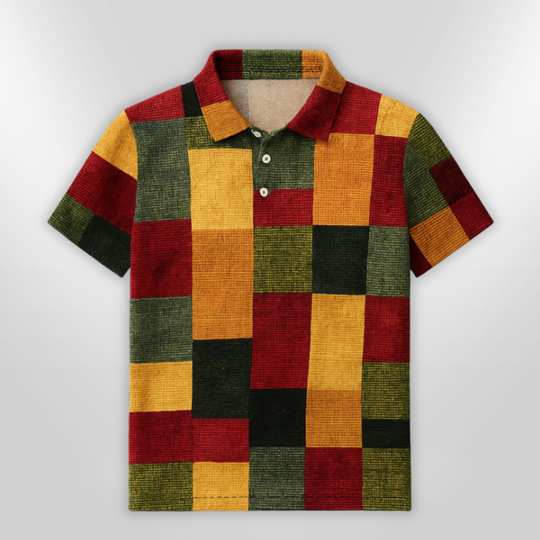 Herre Polo Skjorte Rutete Design Bomull 2