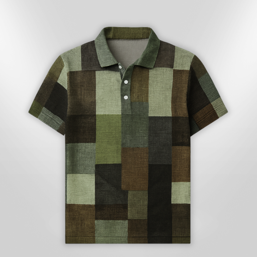 Herre Polo Skjorte Rutete Design Bomull 8