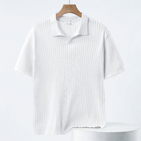 Herre Polo Skjorte Strikket Stil Modern 1