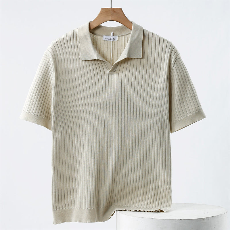 Herre Polo Skjorte Strikket Stil Modern 2
