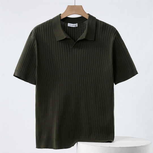 Herre Polo Skjorte Strikket Stil Modern 3