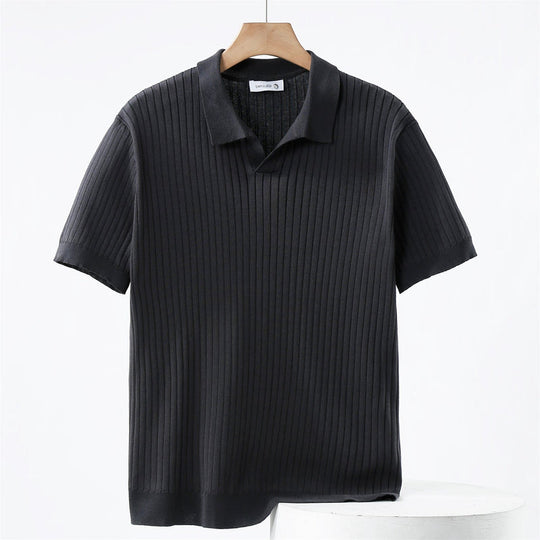 Herre Polo Skjorte Strikket Stil Modern 4