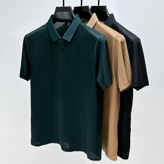 Herre Polo Skjorte i Silke Premium Kvalitet 3