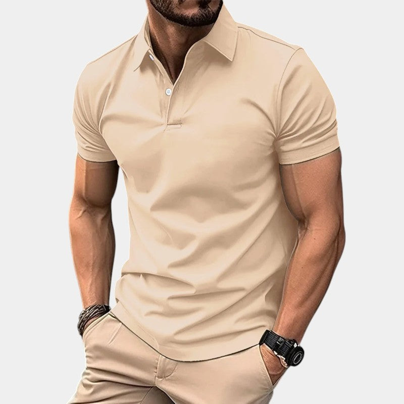Herre Polo T-skjorte Knyttedesign Polyester Uformell Sommer 5
