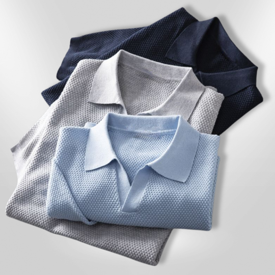 Herre Polo T-skjorte Moderne Pustende Mesh 6