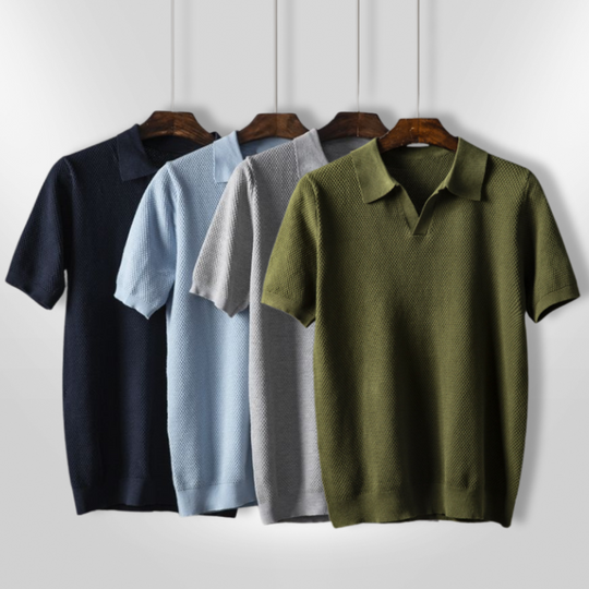 Herre Polo T-skjorte Moderne Pustende Mesh 7