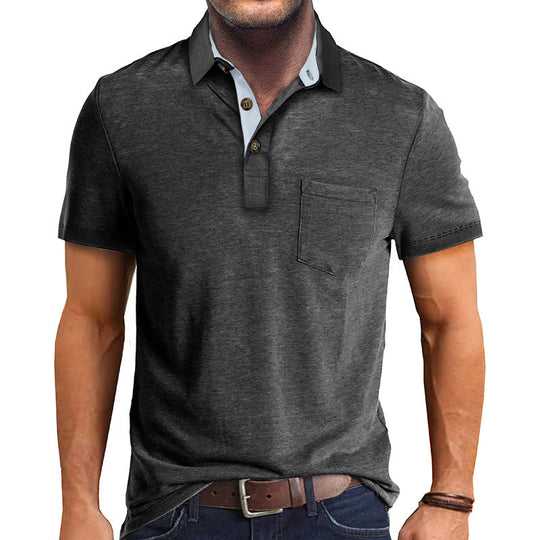 Herre Poloshirt Klassisk Stil 100% Bomull 12