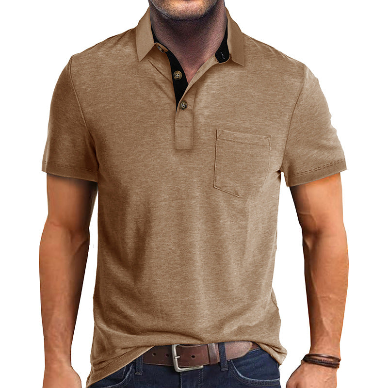 Herre Poloshirt Klassisk Stil 100% Bomull 14