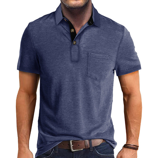 Herre Poloshirt Klassisk Stil 100% Bomull 5