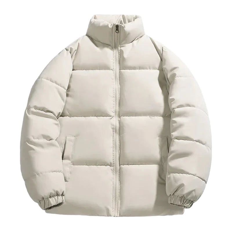 Herre Pufferjakke med Stående Krage Moderne Design 0