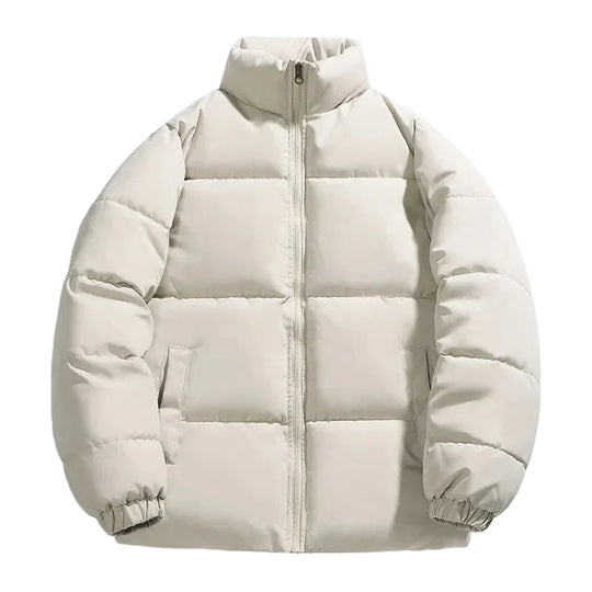 Herre Pufferjakke med Stående Krage Moderne Design 0
