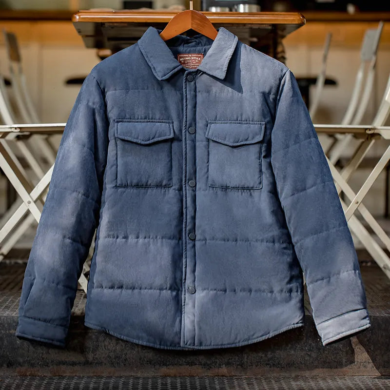 Herre Quilted Jakke - Regular Fit - Knapp Front 4
