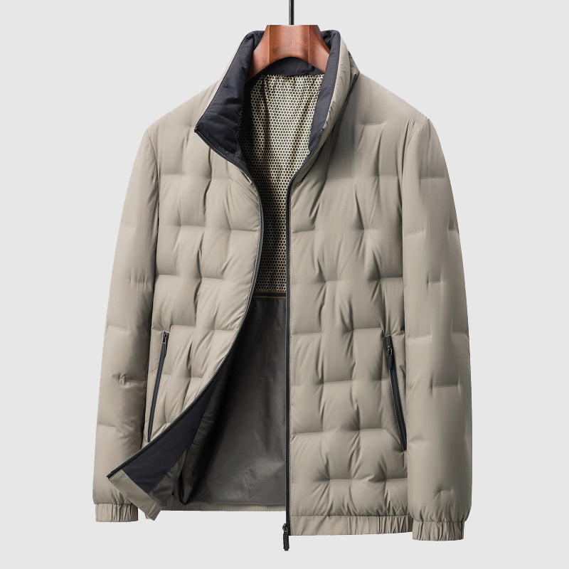 Herre Quilted Jakke Vannavstøtende Vindbeskyttende 1