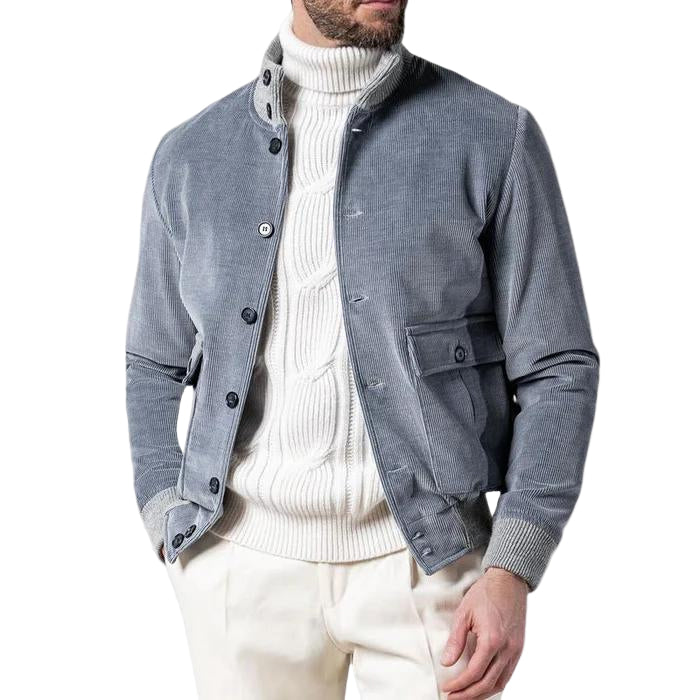 Herre Ribbet Fløyelsjakke Moderne 0