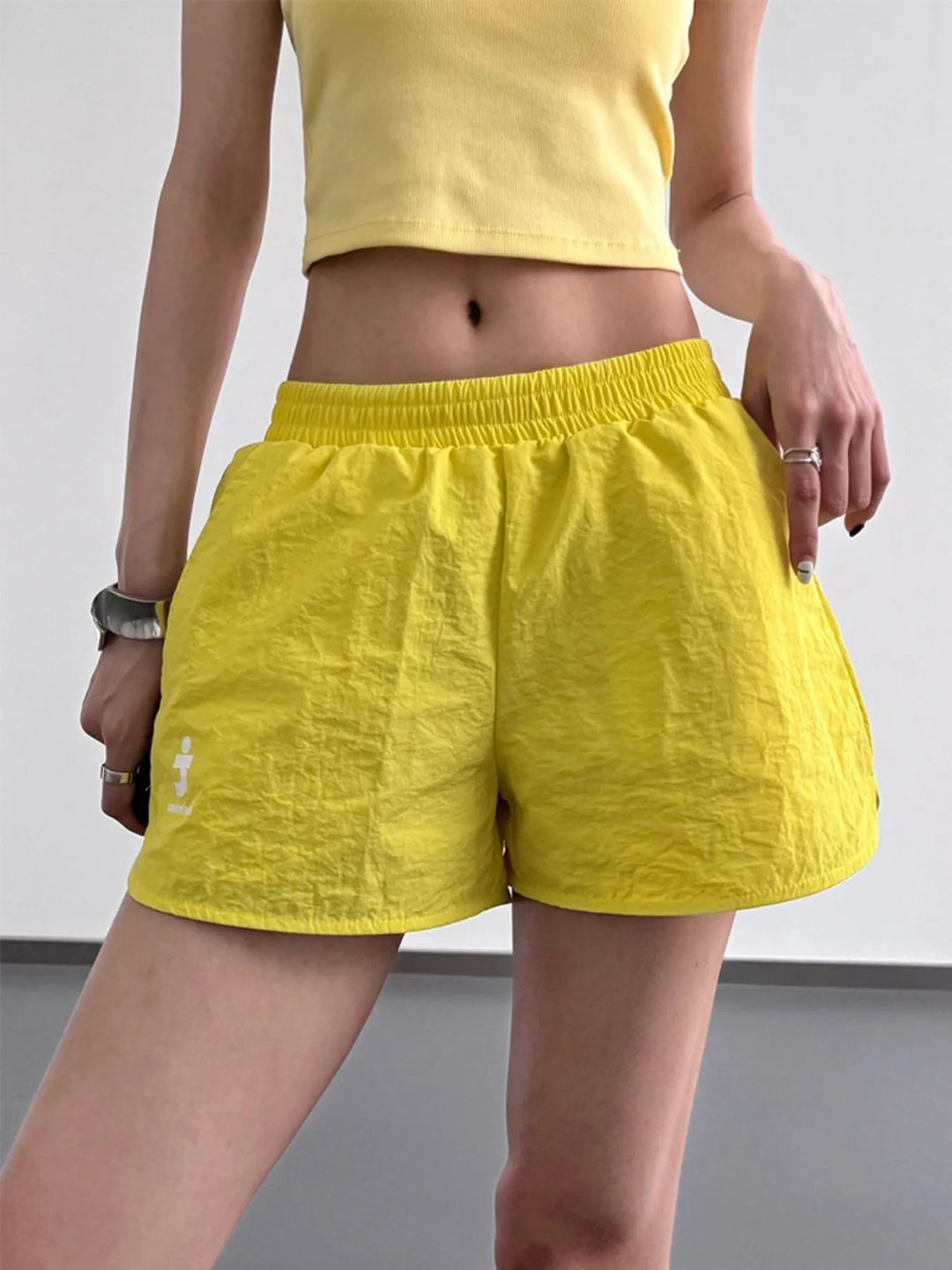 Herre Shorts Elastisk Midje Bomull Lin 1