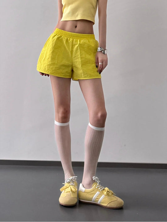 Herre Shorts Elastisk Midje Bomull Lin 3