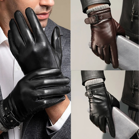 Herre Skinnhansker Med Varme Cashmere Fôr Touchscreen Funksjon 4