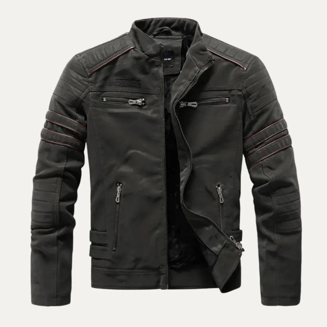 Herre Skinnjakke Torino Vintage-inspirert med Fleecefôring 1