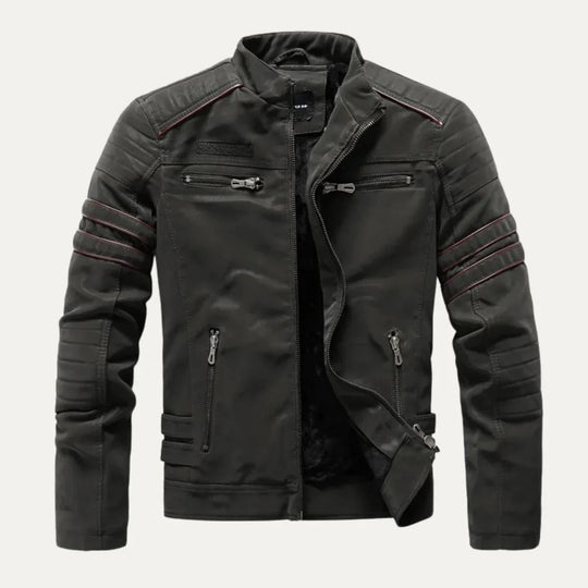 Herre Skinnjakke Torino Vintage-inspirert med Fleecefôring 1