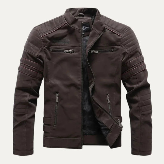 Herre Skinnjakke Torino Vintage-inspirert med Fleecefôring 2