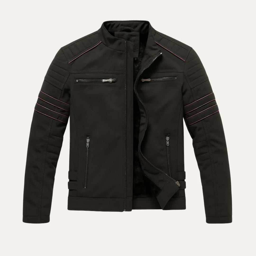 Herre Skinnjakke Torino Vintage-inspirert med Fleecefôring 3