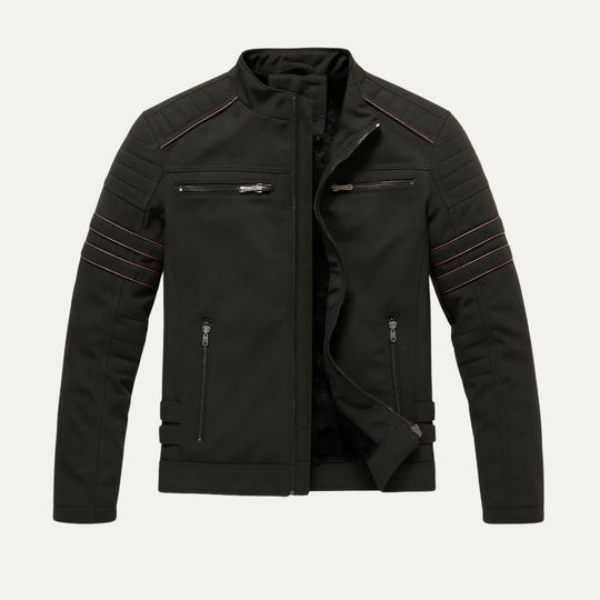 Herre Skinnjakke Torino Vintage-inspirert med Fleecefôring 3