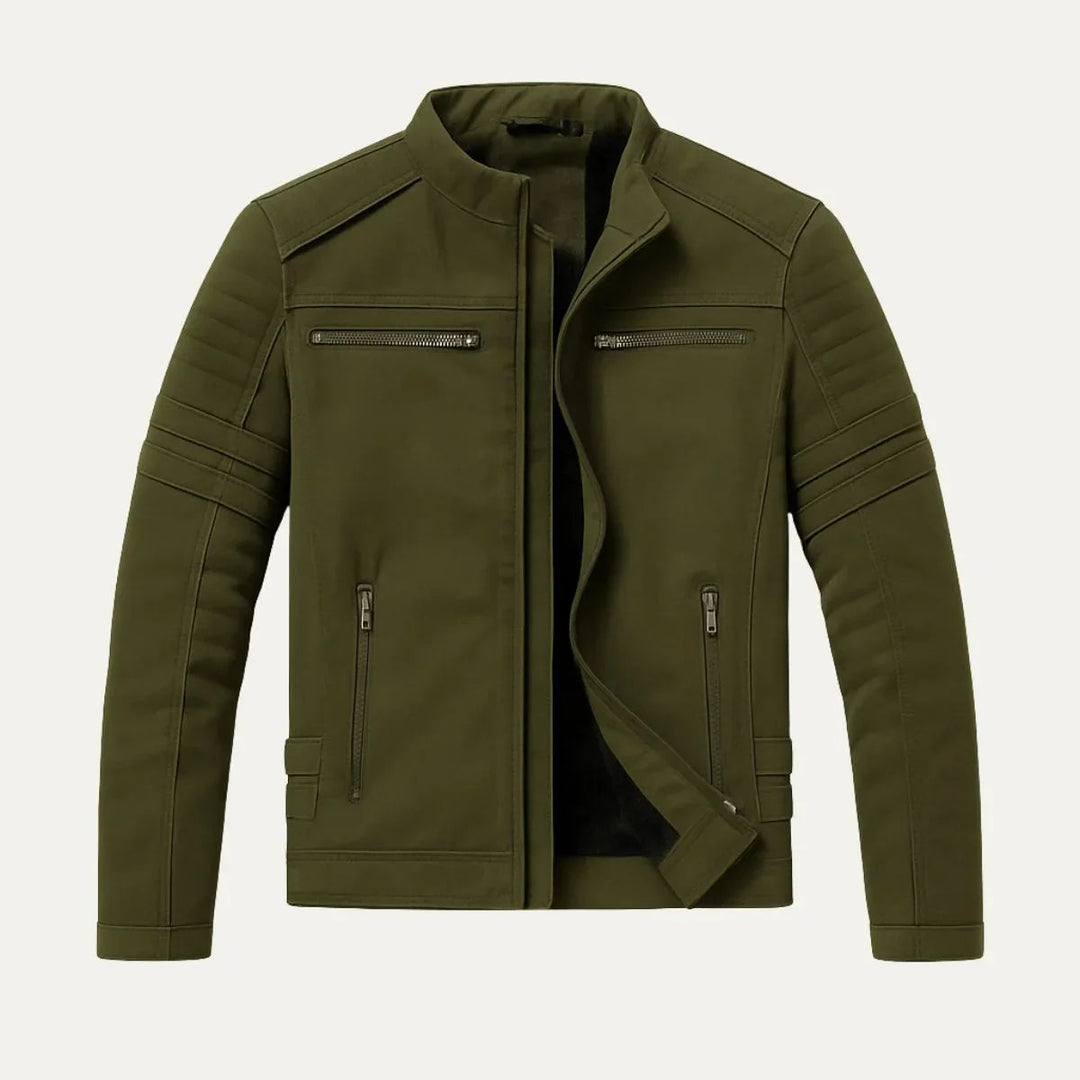 Herre Skinnjakke Torino Vintage-inspirert med Fleecefôring 4