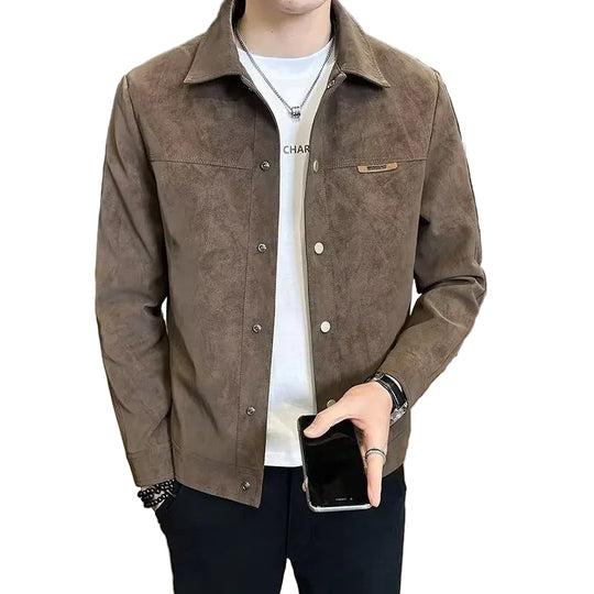 Herre Skinnjakke med Glidelås 0