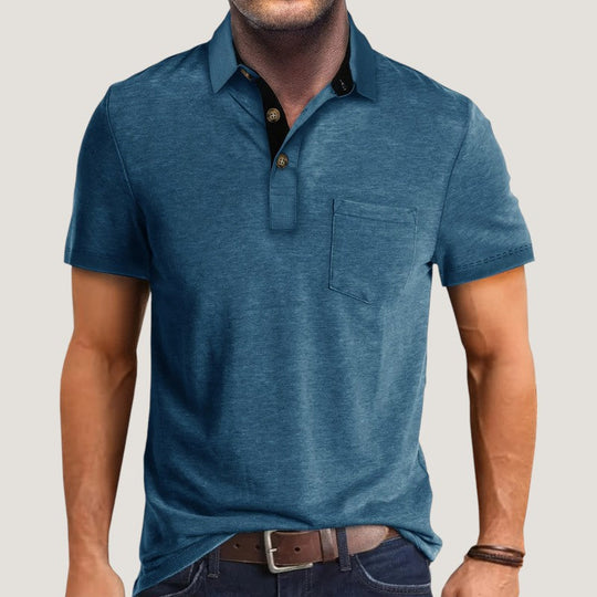 Herre Skjorte Kortermet Fargeblokk Polyester 10