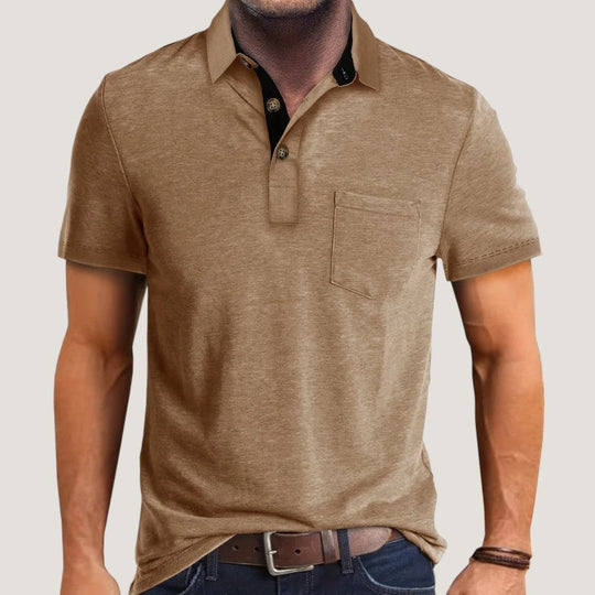 Herre Skjorte Kortermet Fargeblokk Polyester 11