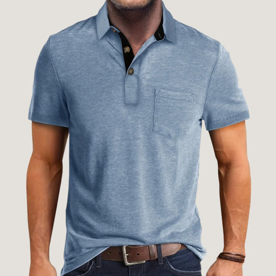 Herre Skjorte Kortermet Fargeblokk Polyester 13