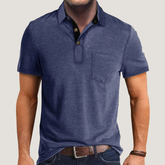 Herre Skjorte Kortermet Fargeblokk Polyester 6