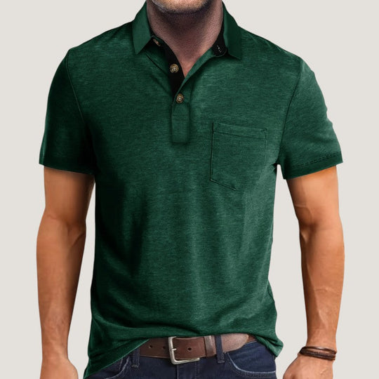 Herre Skjorte Kortermet Fargeblokk Polyester 7