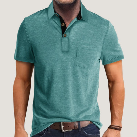 Herre Skjorte Kortermet Fargeblokk Polyester 8